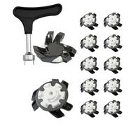 Lot de 12 crampons de golf antidérapants pour chaussures de golf | Lot de 12 pointes de rechange à visser, contrôle de parcours extérieur pour chaussures de golfeurs, stabilité de balançoire