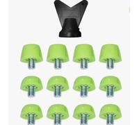 Lot de 12 crampons de rechange pour chaussures de football Nike avec clé - Compatible avec la plupart des chaussures de football sur le marché - 2 tailles 7 mm 10 mm (vert)