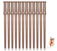 Lot de 12 crayons à baguette magique en bois naturel multifonction pour fêtes à thème magique, cadeaux, décoration à thème, cadeaux de fête d'anniversaire