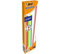 BIC Crayons graphite Evolution Stripes HB Lot de 12