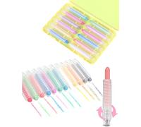 Lot de 12 Crayons Craie de Couleur Sans Poussière avec Porte-Craie Rétractile, Lavables Non Toxiques Craies de Coloriage Colorée pour Tableau blanc/noir, outils d'écriture