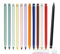 Lot de 12 crayons de couleur, 15 x 0,7 cm, outils d'écriture de couleur sans encre, stylos à dessin sans aiguisage, pour croquis fluides, studio d'art, préscolaire, école