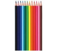 Lot de 12 Crayons de Couleur 17,6 cm en Bois Topwrite Multicolore
