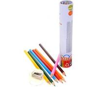 Lot de 12 Crayons de Couleur avec Taille-crayon et Tube de Rangement Topwrite Multicolore