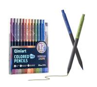 Lot de 12 crayons de couleur de type poussoir de 3 mm pour artistes - Noyau souple - Pour livres de coloriage, styles de clics