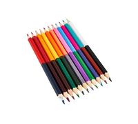 Lot de 12 Crayons de Couleur Double Face pour Dessin et Coloriage Topwrite Multicolore