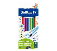 Pelikan – Crayons de couleur gommables hexagonaux – Lot de 12