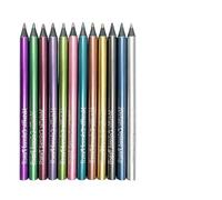 Lot de 12 Crayons de Couleur Métallisés, Crayons Métallisés pour Dessin Effet Brillant pour Coloriage Artistiqu, Scrapbooking Cartes Vœux, Couleurs Vives pour Papier Clair Foncé, Fournitures Créatives