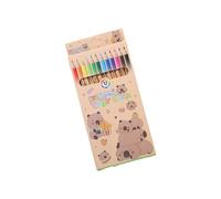 Lot de 12 crayons de couleur non mortels sans danger pour les enfants apprenants en salle de classe Utilisation domestique Matériaux d'art verts
