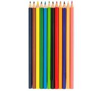 Lot de 12 Crayons de Couleur Variés avec Aiguisoir Topwrite Multicolore