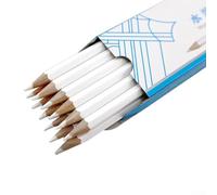 Lot de 12 crayons de marquage blancs pour tissu en cuir, faciles à effacer avec de l'eau, marqueurs de couture pour projets de couture