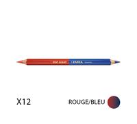 Lot de 12 Crayons de marquage DUO GIANT Rouge/Bleu LYRA