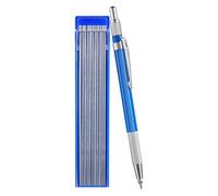 Lot de 12 crayons de marquage métalliques ronds pour porte-mines | Crayon de charpentier mécanique | Marquage de construction | Construction en acier soudé Travail du bois pour tuyauterie
