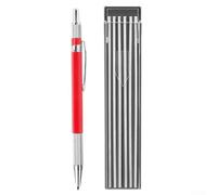 Lot de 12 crayons de soudage en métal pour raccords de tubes et de tuyaux - Recharges rondes argentées - Stylo de marquage mécanique avec pointe à trois griffes, résistant à l'huile