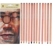 Lot De 12 Crayons Pastel Couleur Chair, Du Clair Au Foncé, Parfaits Pour La Peinture, L'illustration, La Teinture, Le Dessin Et Le Portrait.