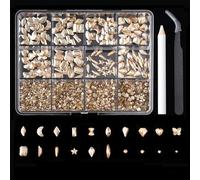 Lot de 12 cristaux pour ongles - Strass - Dos plat - Pierre - Charm d'art des ongles - Forme spéciale - Décoration de cristaux