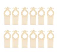 Lot de 12 crochets de porte en bois brut 9,9 x 24,9 cm pour maison, hôtel, bureau, magasin, décoration de bienvenue