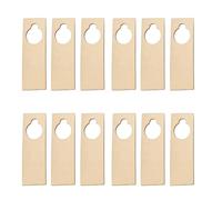Lot de 12 crochets de porte en bois brut 9,9 x 24,9 cm pour panneau de bienvenue, avis d'occupation, décoration de maison, hôtel, bureau