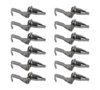 Lot de 12 crochets de suspension réglables pour galerie d'art, clips de câble en acier de qualité musée de 1 à 2 mm, pour cintres en alliage pour cadres, argenté