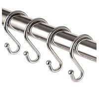 Lot de 12 Crochets en Forme de S en métal, résistants à la Rouille, pour Rideaux de Douche, ustensiles de Cuisine, vêtements, Serviettes, etc. (Nickel)