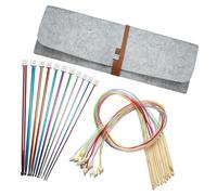 Lot de 12 crochets tunisiens 3-10 mm en bois tunisien et 2-8 mm en aluminium afghan pour crochet à tricoter pour débutants