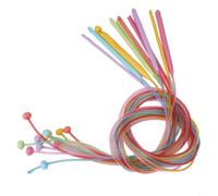Lot de 12 crochets tunisiens afghans de 3,5 à 12 mm avec câble en plastique flexible pour projets de tricot et de crochet, utilisation débutant à professionnel, couleur aléatoire