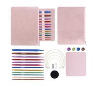 Lot de 12 crochets tunisiens avec câble - Aiguilles à tricoter afghanes - 3 mm - 10 mm - Interchangeable - Pour tricot afghan