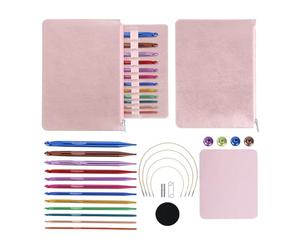 Lot de 12 crochets tunisiens avec câble - Aiguilles à tricoter afghanes - 3 mm - 10 mm - Interchangeable - Pour tricot afghan