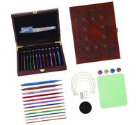 Lot de 12 crochets tunisiens interchangeables en aluminium de 3 à 10 mm pour pull, couverture, sac, crochet tunisien avec câble