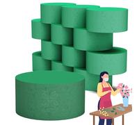 Lot de 12 cylindres de mousse florale - Mousse ronde pour fleurs fraîches - Pour la maison, le bureau et les mariages