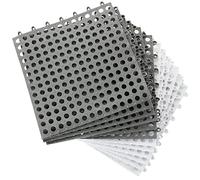 Lot de 12 dalles de sol emboîtables en caoutchouc antidérapant - 30 x 30 cm - En PVC souple - Avec trous de drainage - Pour extérieur, salle de bain, cuisine, piscine, zone humide