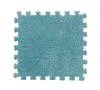 Lot de 12 dalles de tapis de sol en mousse de sol en peluche, moelleux, découpables, antidérapants, emboîtables - Flufftiles
