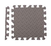 Lot de 12 dalles emboîtables en mousse EVA pour aire de jeux - Puzzle antidérapant avec bordure de finition - Installation facile - Rembourrage supérieur - Confort pour salon, chambre à coucher