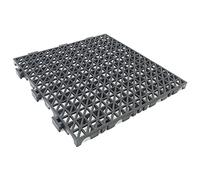 Lot de 12 dalles en PVC renforcé (1,3 m² env. Gris foncé) - Piscines, garages, ateliers, zones humides, passage de véhicules, lave-auto