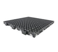 Lot de 12 Dalles en PVC renforcé (1,3 m² Environ) Gris foncé - Résistantes Le Passage des véhicules et des Machines, sols de garages, entrepôts, navires.