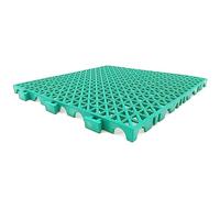 Lot de 12 Dalles renforcées en PVC (env. 1,3 m²) Vert - Résistantes Le Passage des véhicules et des Machines - pour Les sols de garages, entrepôts, navires.