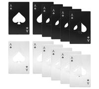 Lot de 12 décapsuleurs de cartes à jouer, ouvre-bouteille de bière, décapsuleur multifonctionnel, ouvre-bouteille de cartes, ouvre-bouteille créatif et intéressant, ouvre-boîte en acier inoxydable