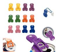 Lot de 12 décapsuleurs et protecteurs de boissons, ouvre-canettes colorées et couvercles, bouchons de protection en plastique pour coca et bière