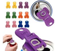 Lot de 12 décapsuleurs manuels faciles et protecteurs de boissons, ouvre-canettes colorées et couvercles, bouchon de protection en plastique pour coca bière, outil d'ouverture de bague anti-fuite