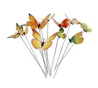 Lot de 12 décorations 3D à faire soi-même - Tailles de décoration florale - Fournitures de thé, mariage, Pâques, printemps, été, automne, 24 pièces - Décorations de jardin - Piquets de 25,4 cm