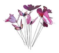 Lot de 12 décorations 3D à faire soi-même - Tailles de décoration pour la maison, fleurs, thé, mariage, Pâques, printemps, été, automne, 24 pièces - Décoration de jardin - Piquets de 25,4 cm - NTf292