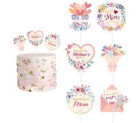 Lot de 12 décorations de gâteau « Happy Mother's Day » pour bouquet de fleurs, décorations de fête des mères, fête des pères, fête d'anniversaire