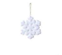 Lot de 12 décorations de Noël en forme de flocon de neige floqué pour arbre fenêtre - Décorations de vacances avec design d'hiver élégant pour la maison et les espaces de vente au détail (20 cm)
