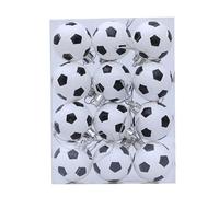 Lot de 12 décorations de Noël incassables de 4 cm - Décorations à suspendre pour arbre de Noël, couronne de football, cheminées, fête d'hiver