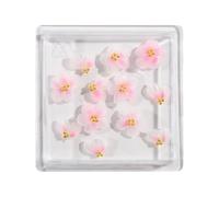 Lot de 12 décorations d'ongles élégantes et colorées en forme de rose camélia pour fêtes, mariages et usage quotidien