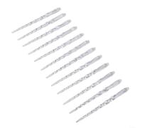 Lot de 12 décorations en forme de stalactites en plastique transparent pour sapin de Noël traditionnel ou contemporain avec cordon (B-L)