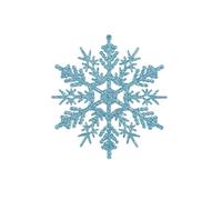 Lot de 12 décorations flocons de neige roses pailletés en plastique, 10 cm, pendentifs flocons de neige creux for sapin de Noël, articles de fête for le Nouvel An et autres festivités.(Blue D style)