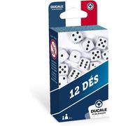 Lot De 12 Dés 18mm - Jeu De Dés - Jeu De Voyage - Yam's, 421, 5000, White