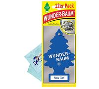 Lot de 12 désodorisants, arbre magique parfumée, pour voiture, avec 1 chiffon de nettoyage pour vitres de la marque SP Großhandel