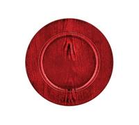 Lot De 12 Dessous D'assiette Effet Bois D. 33 Cm - Rouge